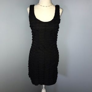 Black Sequin Scoop Neck Mini Dress NWOT